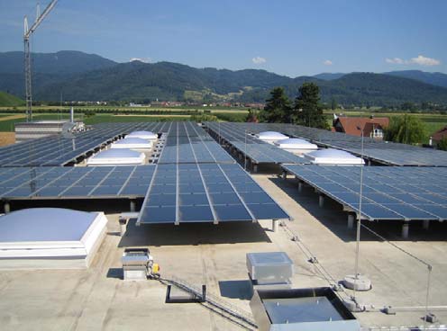 The state-of-the-art photovoltaic system consists of 252 monocrystalline modules of 200 W each with an efficiency of 13